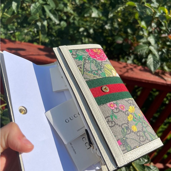Gucci Multicolor Floral Wallet with GG Monogram Spring Edition - Picture 9 of 13